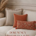 3’lü Terracotta Kırlent Seti Turuncu – 30x60, 40x40, 50x50 Dolgulu Kırlent